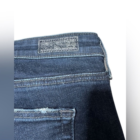 AG Adriano Goldschmied Women’s Dark Wash Distressed Skinny Jeans Size 31 Regular - Picture 11 of 13